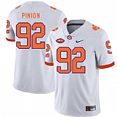 Clemson Tigers 92 Bradley Pinion White Nike College Football Jersey Dzhi,baseball caps,new era cap wholesale,wholesale hats